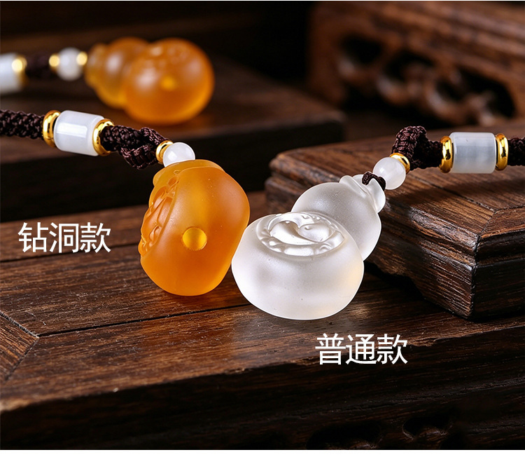 Car Hanging Ornaments, Traditional Frosted Glass Gourd Decorations, Car Interior Accessories, Wholesale and Dropshipping of Creative Car Decorations