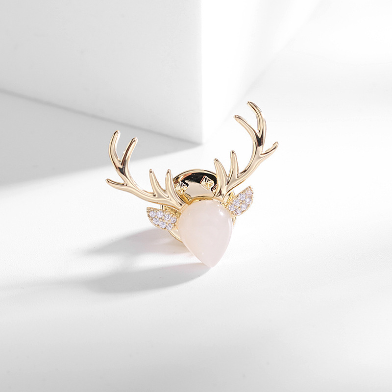 Simple anti-exposición pequeño pecho pin hebilla todo partido Opal collar camisa cardigan collar pin accesorios unisex