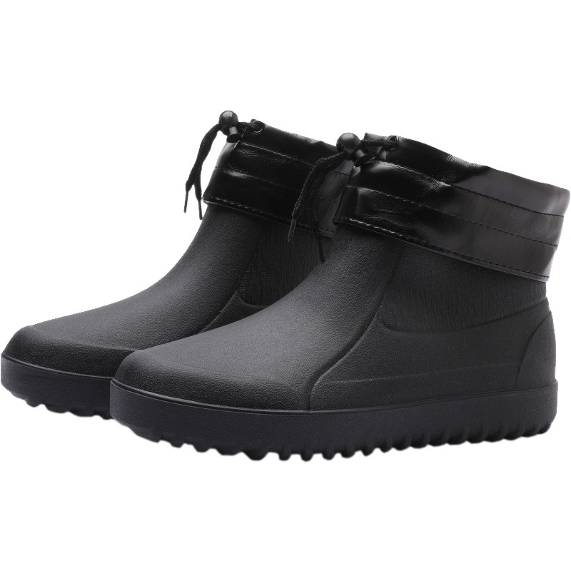 Botas de lluvia bajas transfronterizas para hombres zapatos impermeables al aire libre antideslizantes zapatos de trabajo de cocina de moda alemana zapatos de goma de lavado de coches de pesca