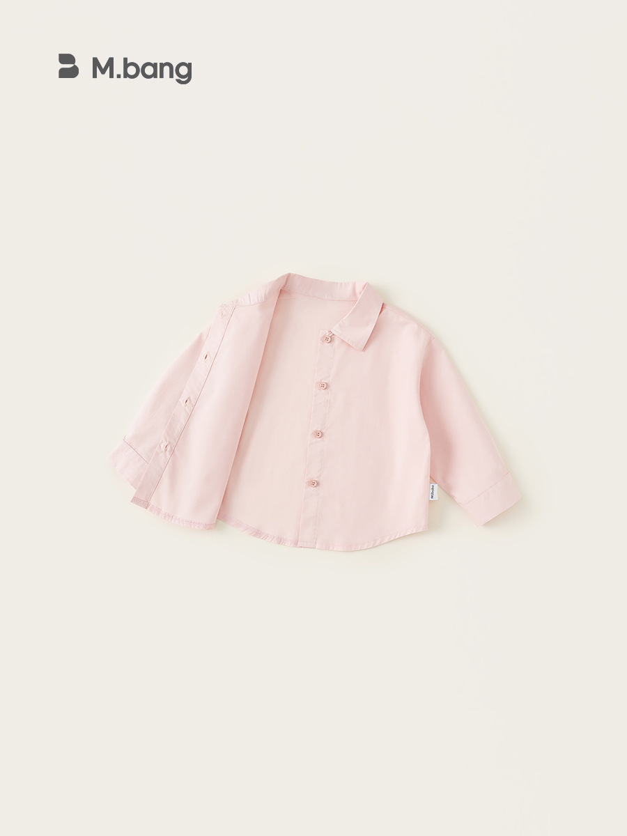 Yubao ropa infantil para niñas camisa de manga larga primavera rosa camisa de niños con solapa camisa interior torre