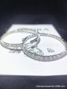 Factory spot wholesale S925 sterling silver moissanite earrings Europe and the United States cross-border Fashion New temperament earring ear buckle