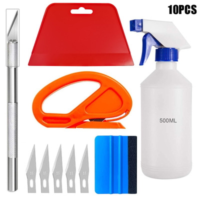 Cross border 10 Set of parts Film Tool sets automobile Glass resist film install tool Scraper automobile Film scraper