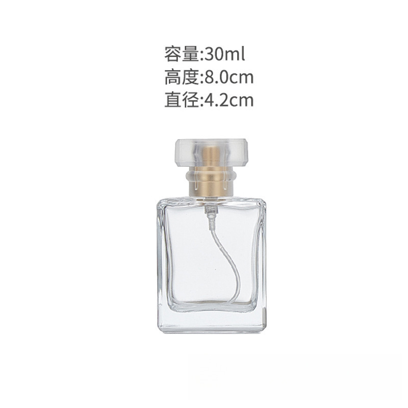 现货批发透明玻璃香水瓶30ml50ml香氛分装瓶带泵头空瓶|undefined