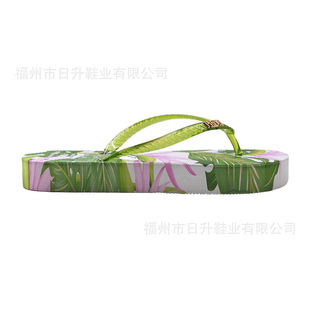OEM�������QŮʿ���������Ь�⴩PVC��PE���aӡ��ɳ���� Sandals