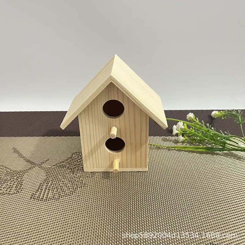 Wooden Bird Nest Solid Wood Birdhouse Kit DIY Small Bird Nest Ornament Bird Feeder Decorative Crafts Wooden Bird Nest Solid Wood Birdhouse Kit DIY Small Bird Nest Ornament Bird Feeder Decorative Crafts