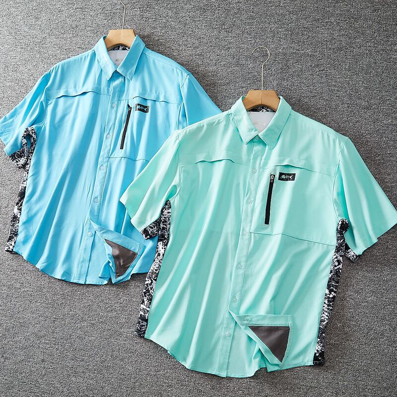 German Foreign Trade Large Size Outdoor Fishing Quick-drying Shirt Sunscreen Breathable Stretch Men's Workwear Loose Casual Shirt