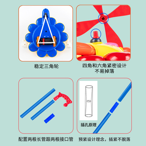 Baby toddler stroller butterfly multi-function walker bell hand push airplane stall toy gift push push music