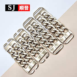 女士金属大链条装饰裙子裤子腰带对扣锌合金DIY包链手链腰链圆环