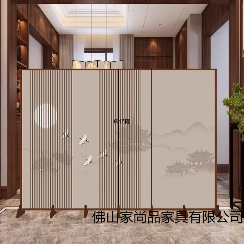 New Chinese Style Screen Partition Hotel Entrance Background Wall Room Bedroom Entrance Office Toilet Simple Folding