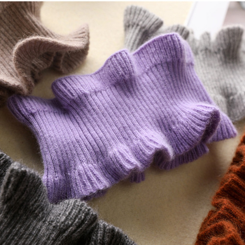 Cashmere neck scarf for men and women in autumn and winter warm knitted fake collar wool cervical vertebra small neck cover four seasons