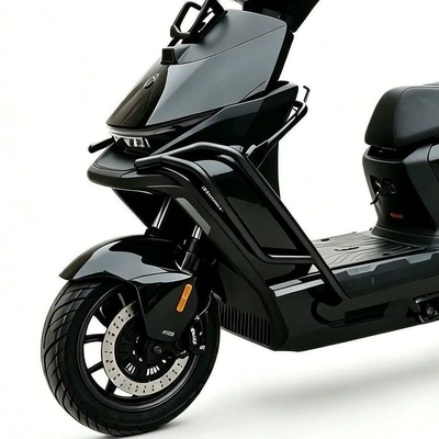 Suitable for modification of the No.9 M395/100 crash bar into a tail rack delivery protection bar (Motorcycle bumper) - front-bumpercomes-with-2-anti-collision-blocks-extra-thick-double-layer-paintsuitable-for-no9-m395100