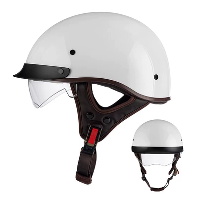 style, Motosiklet kaskı (dəbilqə) - rw-15-pure-bright-white-black-mirror-m