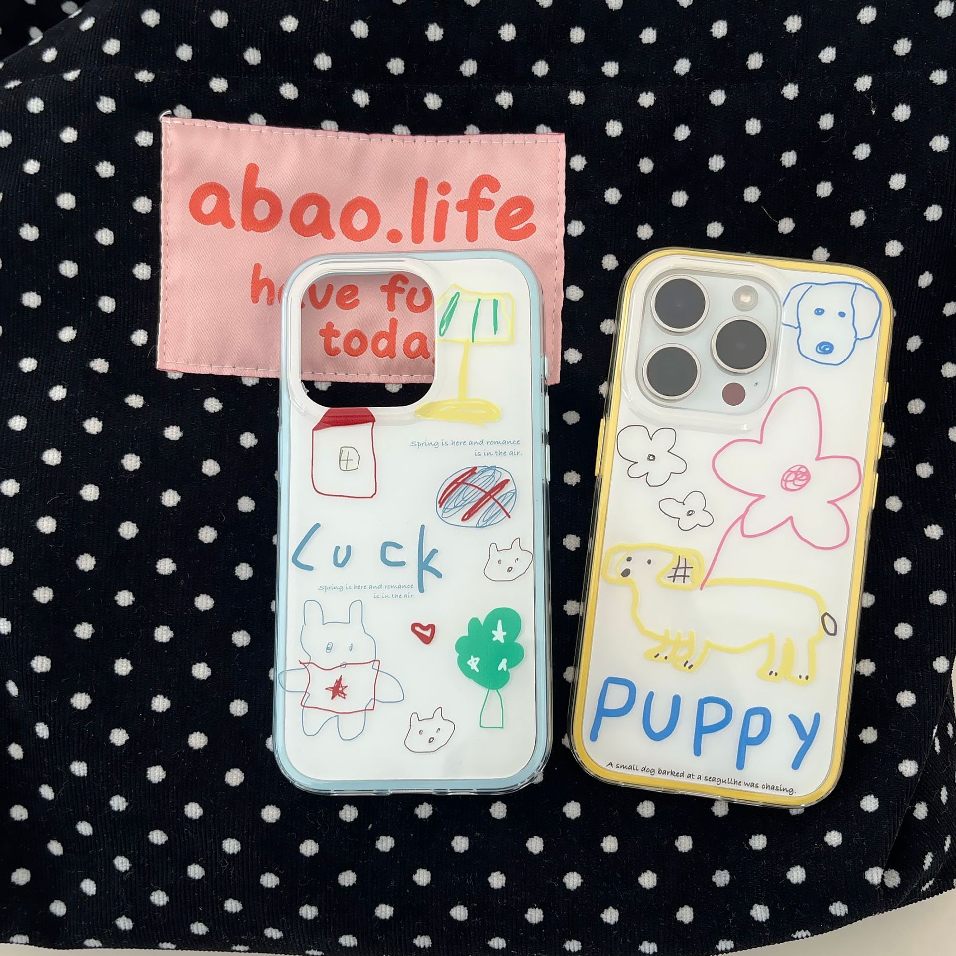 Personalidad línea de graffiti flor salchicha perro apple 15ProMax funda para teléfono móvil 16Pro nuevo 14/13 mujer