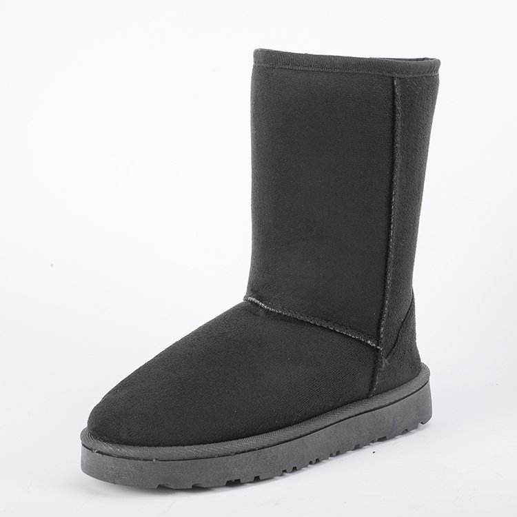 Botas de nieve de Invierno para mujer Nueva punta redonda estilo coreano a media pantorrilla forrada de lana gruesa plataforma cálida botas de algodón casual para estudiantes