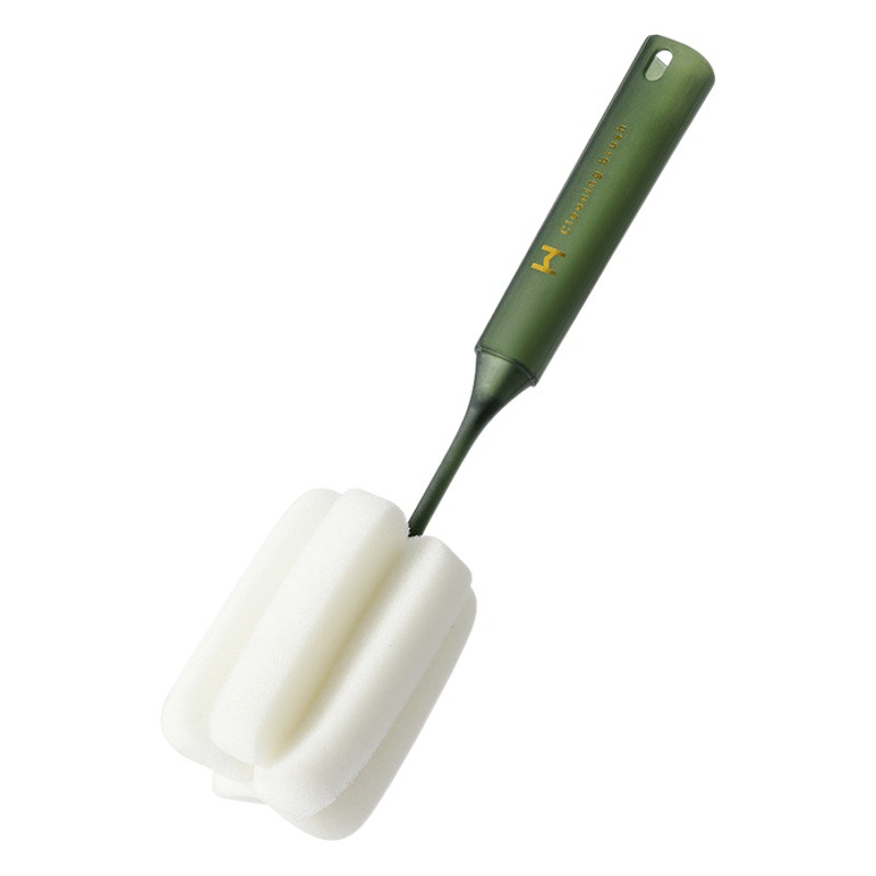 [Cepillo de mango largo de la taza de esponja] Nuevo cepillo de la taza de leche cepillo de la taza de vino cepillo de agua cepillo de la tetera cepillo de limpieza del hogar profundo