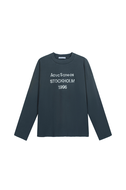 Ac春秋美式潮牌1996做旧字母长袖t恤男女情侣宽松打底衫t恤做旧风|undefined