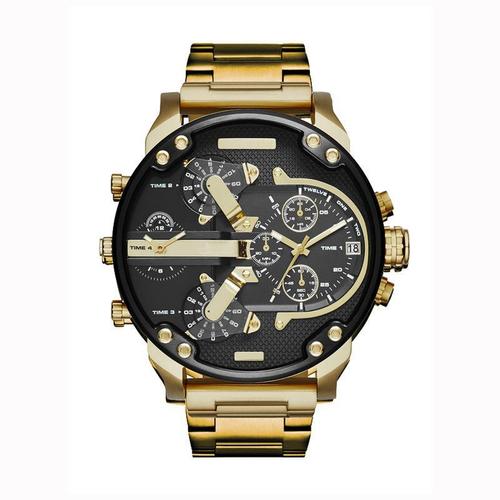 Hot-selling European and American large dial double pointer unlabeled steel band watch domineering men's sports outdoor decoration clothing versatile