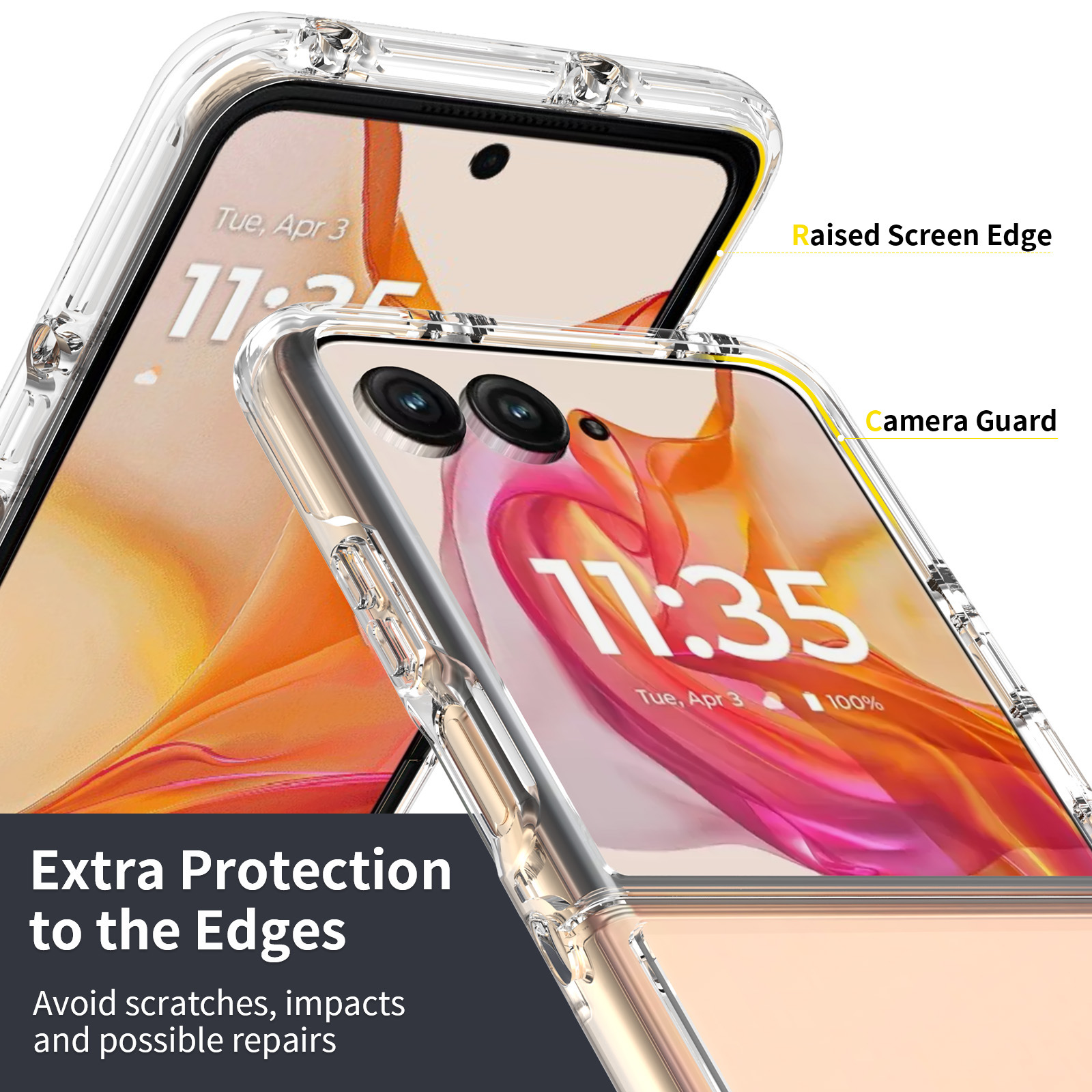 Aplicación transfronteriza MOTO Razr Ultra 2025 funda plegable para teléfono móvil de una pieza funda protectora transparente dos en uno