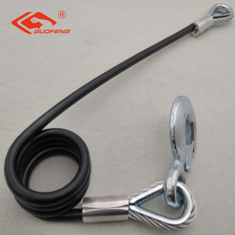 Fabricante suministro directo de cable de elevación de 8mm cable de tracción de automóviles submarinos PVC negro doble torsión