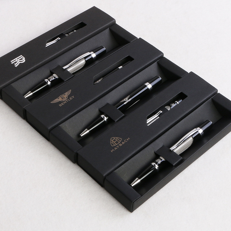 劳斯莱斯圆珠笔耐用黑色旋转动金属笔交车礼物跨境礼品签字笔