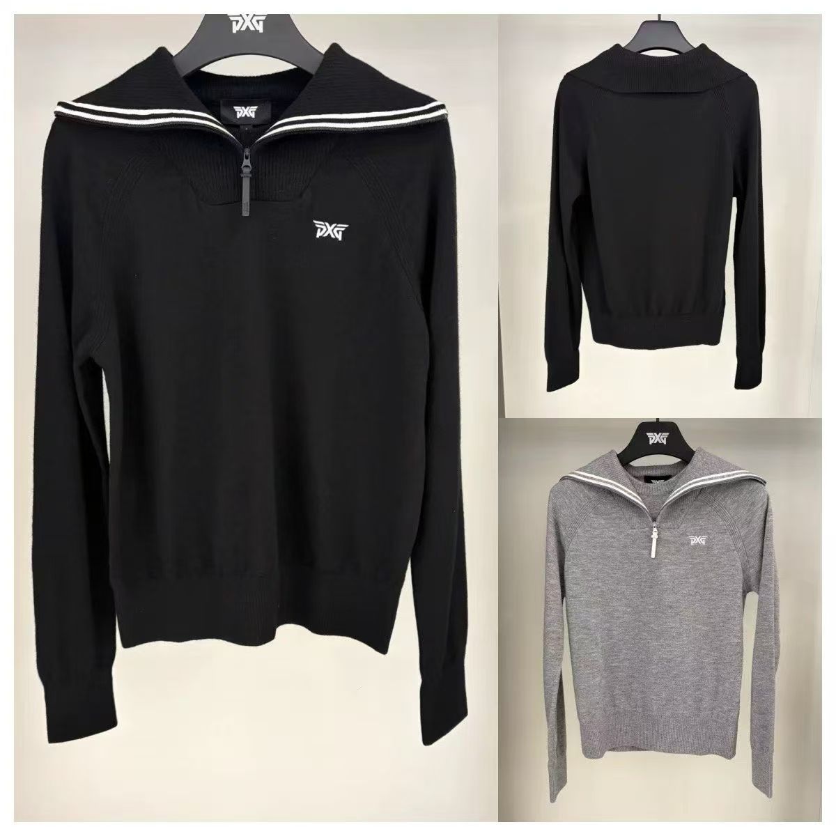 Golf Clothing Ladies 25 Spring and Autumn New Sports Casual Lapel Knitted Long Sleeve Easiest for Match Slim Zipper Sweater