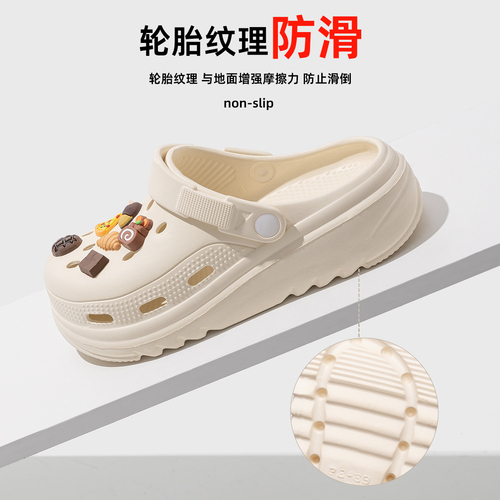 EVA medical hole-in-the-wall shoes for women in summer, thick-soled outdoor wear shoes for couples in summer, thick-soled home outdoor shoes for men