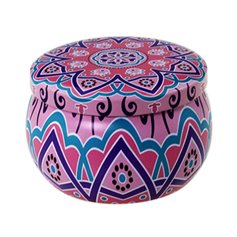 Venta al por mayor de fábrica: Tarro de hojalata de estilo étnico de 4.4 oz con forma de barriga grande para sirope de pera, dulces, té, velas aromáticas y almacenamiento de alimentos. image 26
