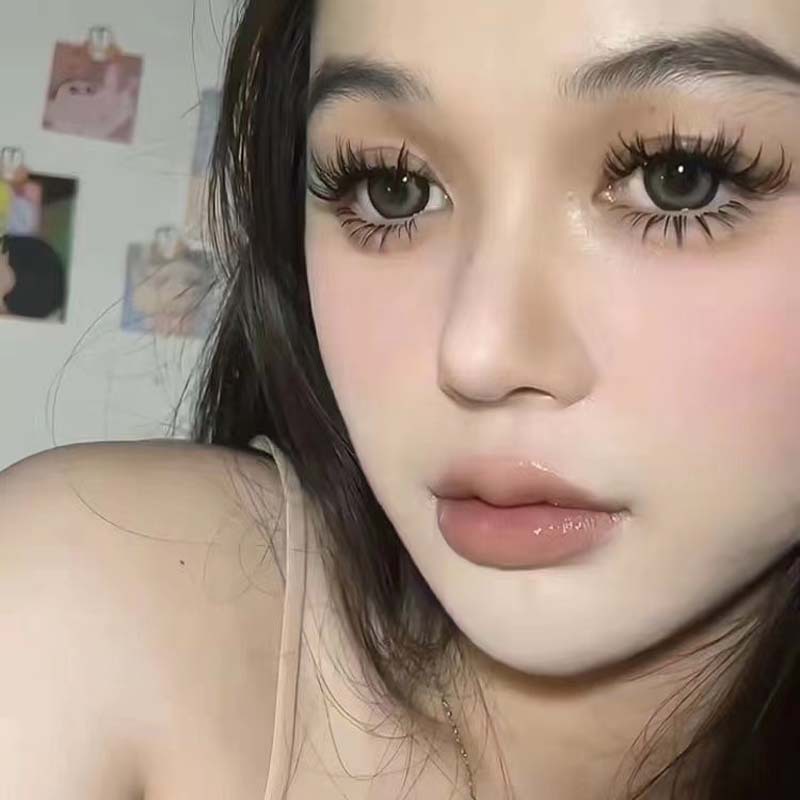 睫天使~大V亚裔纯野风空气感细梗混血泰妆假睫自然透明细梗假睫毛