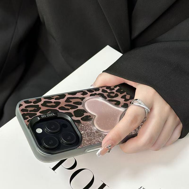 Nueva carcasa de gas para iPhone 16 funda para teléfono móvil Apple 15promax/14 estampado de leopardo 13pro12 Europa y América 11