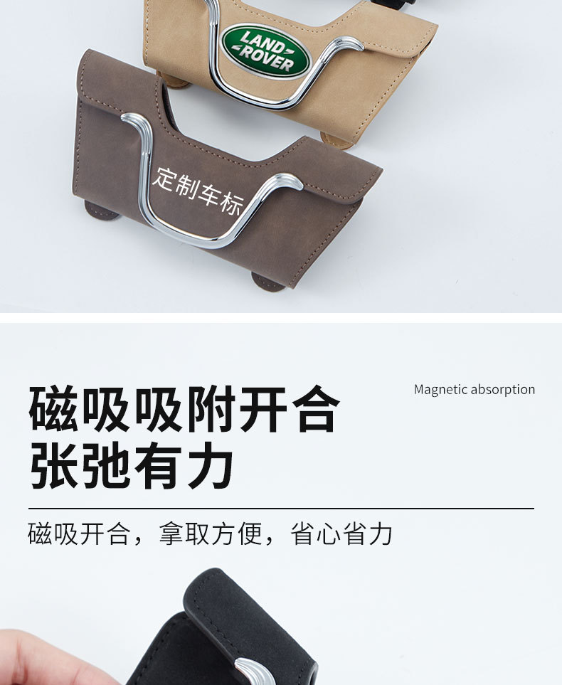 Car multifunctional suede glasses box car sun visor sunglasses card storage glasses clip scratch-resistant wear-resistant