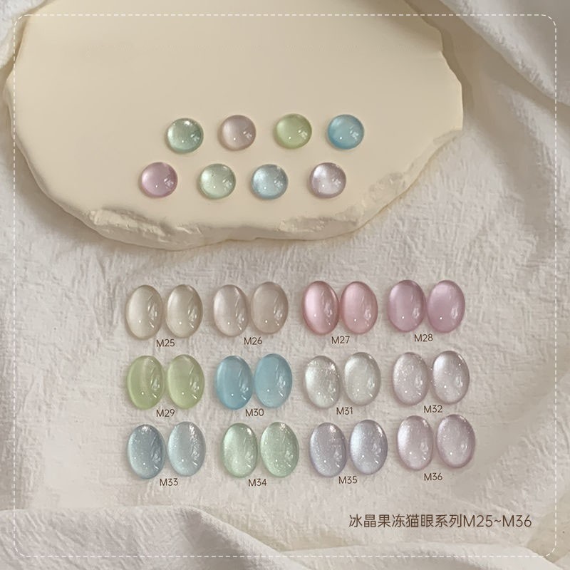 Whitening Ice Crystal Jelly Glass Bead Nail Polish Porcelain White Cat Eye Ice Transparent Pearlescent Flash Nail Polish Glue Wholesale