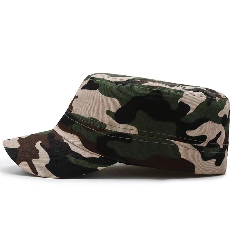 定制迷彩帽学生做训帽夏令营帽子劳保帽遮阳帽平顶帽道具帽子定做