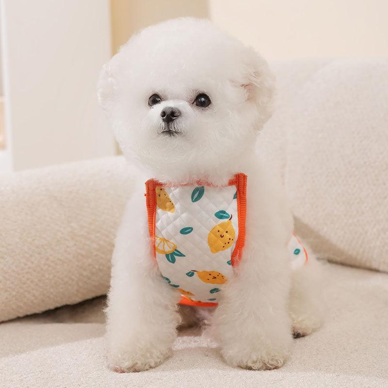 Pet Four Seasons ropa de protección del vientre del hogar perro verano anti-frío bellyband macho perro hembra perro aire acondicionado Teddy Bomei ropa