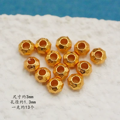 S925 Silver Plated with 24K Zərgərlik ara hissələri - price-per-gram-of-faceted-round-beads-approximately-13-beads-per-gram