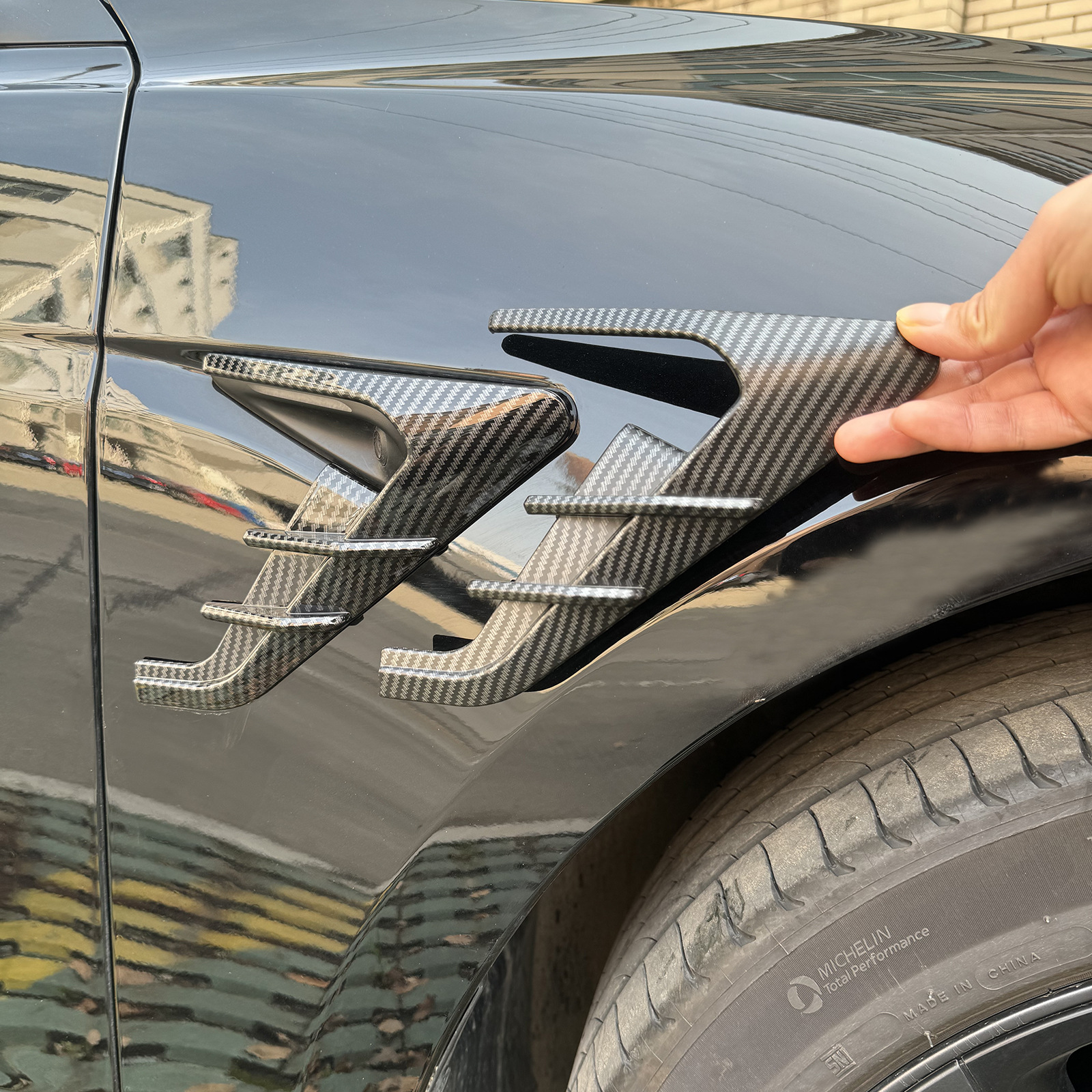 Suitable for Tesla Model 3/Y fender thunder side emblem camera decorative cover protective cover modification