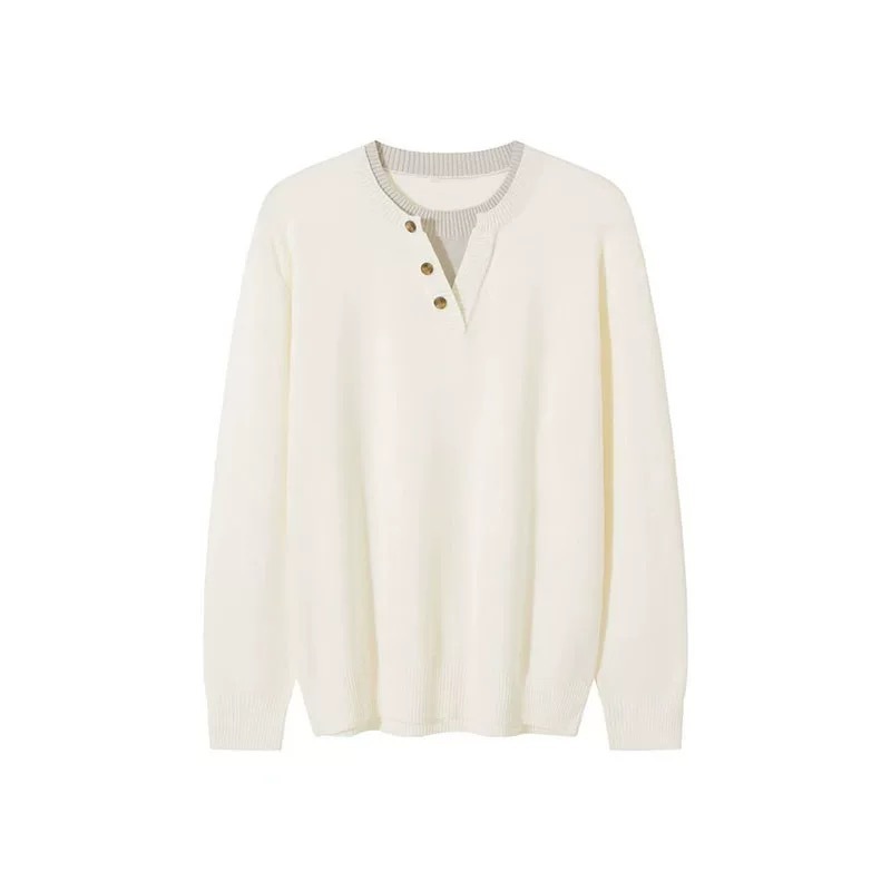 Explosiones transfronterizas de tamaño grande europeo falso dos piezas de camisetas de punto de cuello en V suéter hombre viejo viento de negocios otoño invierno fábrica al por mayor