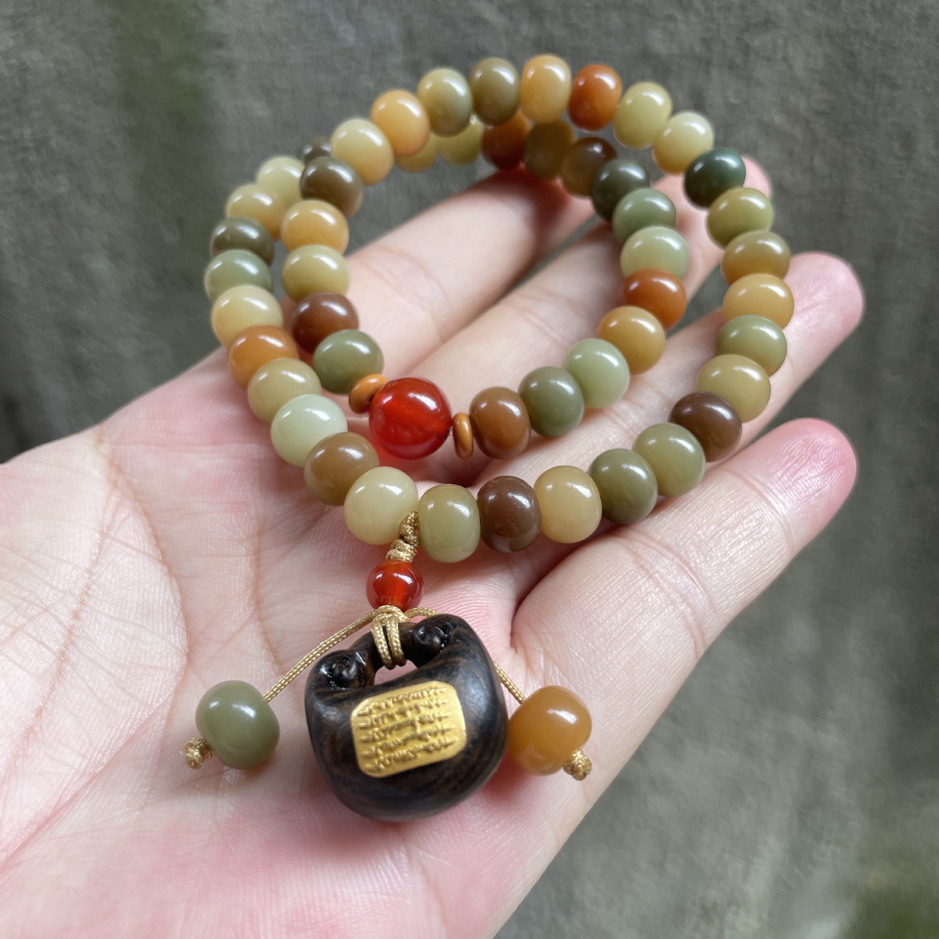 7*9MM 둔황 사과 구슬 잠금 행운 스타일