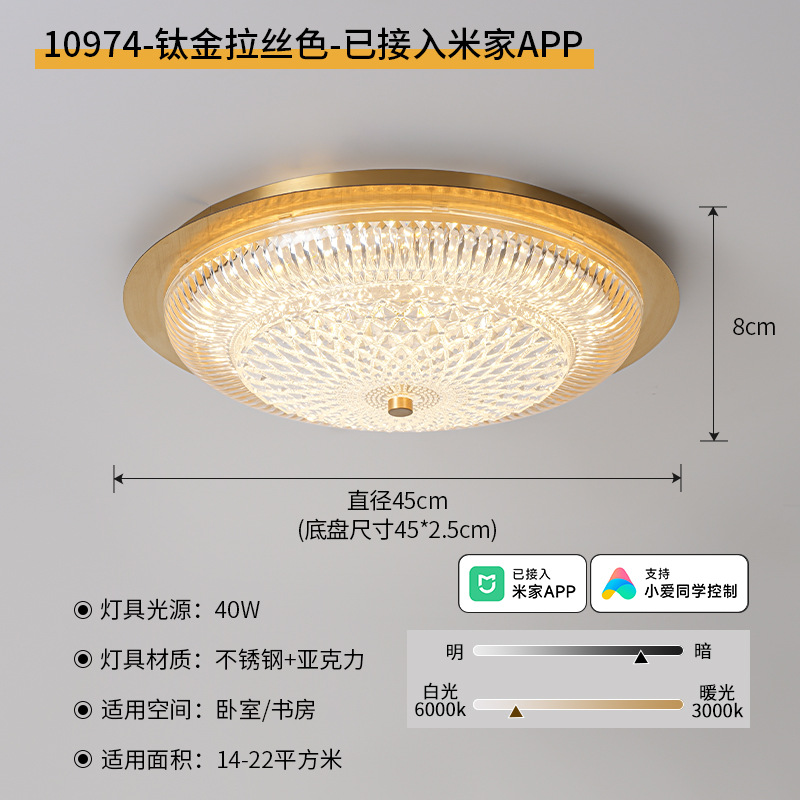 45cm de oro de titanio dibujado color - conectado a Mijia APP - 40W - espectro completo