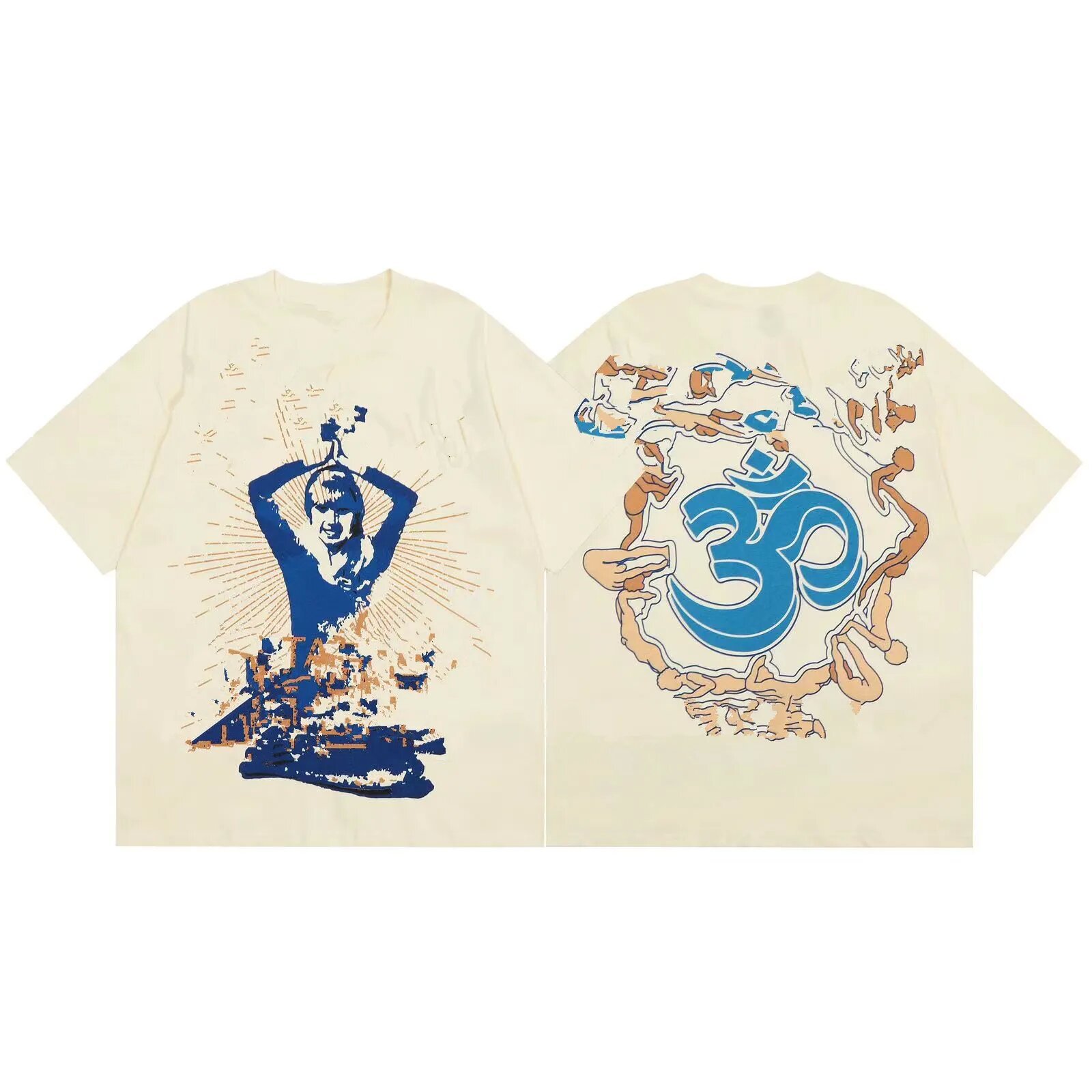 Verano nuevo estilo marca de moda europea y americana para hombres y mujeres camiseta de algodón casual suelta ajustada camiseta gráfica de manga corta de verano top de manga corta