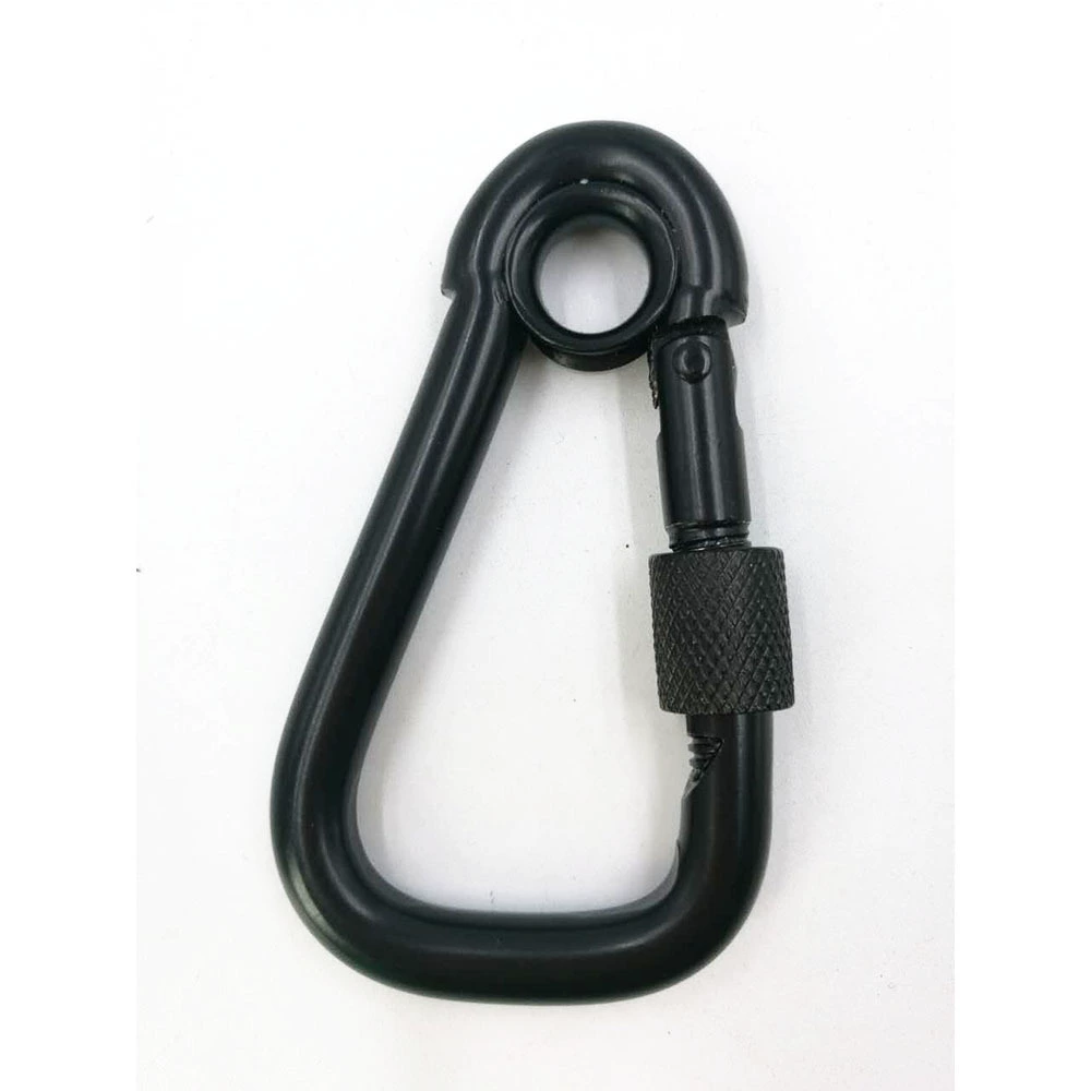 Outdoor equipment triangular galvanized bullet electrophoresis with screw and ring spring hook buckle mountain climbing safety chain buckle 8m