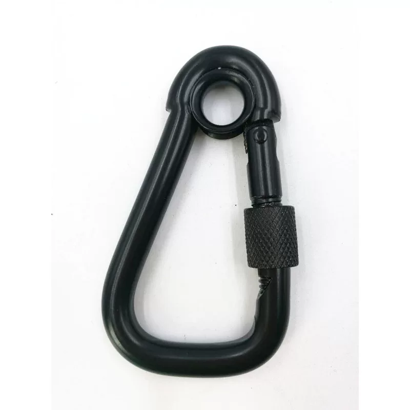 Outdoor equipment triangular galvanized bullet electrophoresis with screw and ring spring hook buckle mountain climbing safety chain buckle 8m