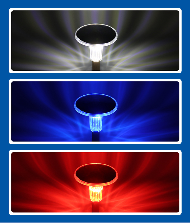 Three-color signal light blue white red solar warning light led flash flash explosion light marine navigation light flashing light