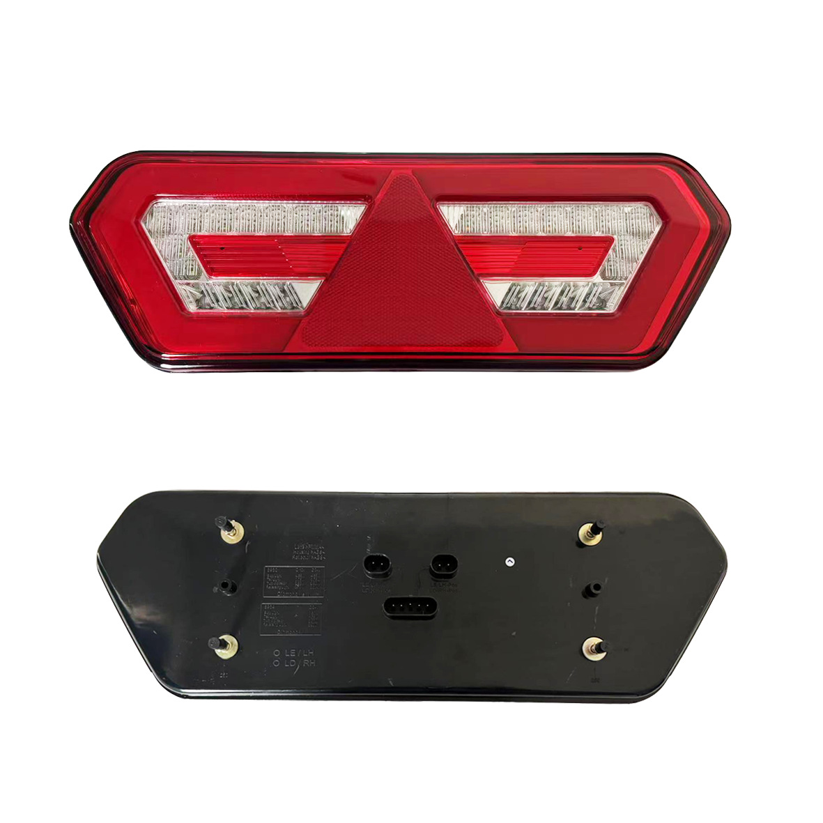 12V-24V Led Dual C Light Guide Universal Truck Tail Light Trailer Side Light Heavy-Duty Truck Trailer Rear Tail Light