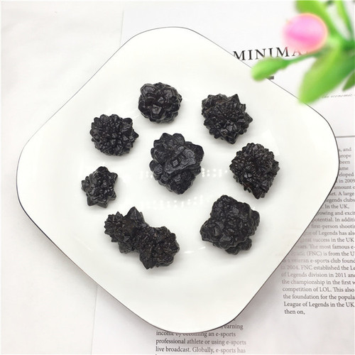 Tiktok hot selling black diamond raw stone prophecy stone mineral ornaments manganese nodule raw ore natural crystal stone specimen