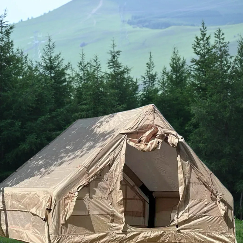 Inflatable Tent Outdoor Camping Overnight Rainproof Thickened Camping Cabin Sunscreen 6.3 m2 Portable Camping Equipment