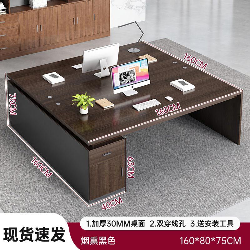 Mesa de oficina doble cara a cara mesa de oficina combinación con cajón mesa de trabajo 2 mesa de computadora financiera para dos personas