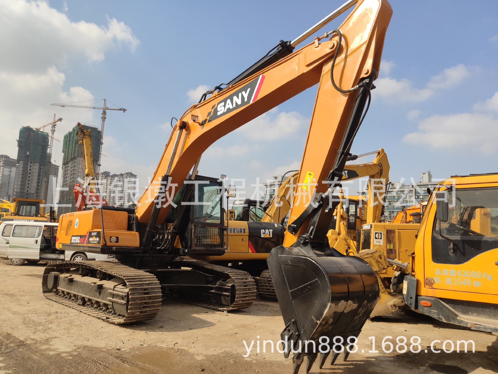 出售二手 SY215-9 SY55 60 75 135挖掘机 现货上海外贸出口挖掘机