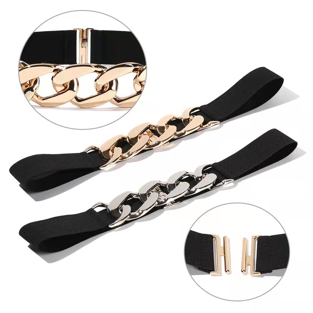 Fashion Solid Color Metal Chain Belt display picture 2