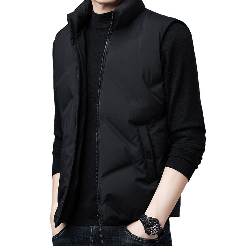 Winter vest with down for leisure, jacket sleevless