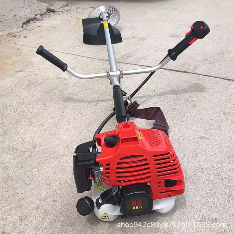 四冲程背负式割草机草坪修剪打草机稻麦侧挂收割机开荒旋耕除草机